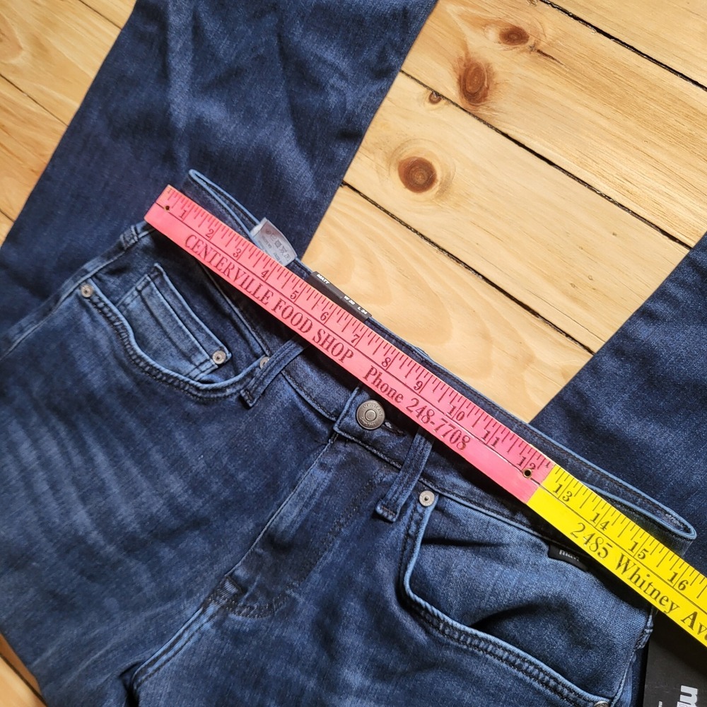 New Mavi Jeans Matt Mens 30/33 Straight Relaxed Blue Dark Wash Denim Stretch - Picture 6 of 16